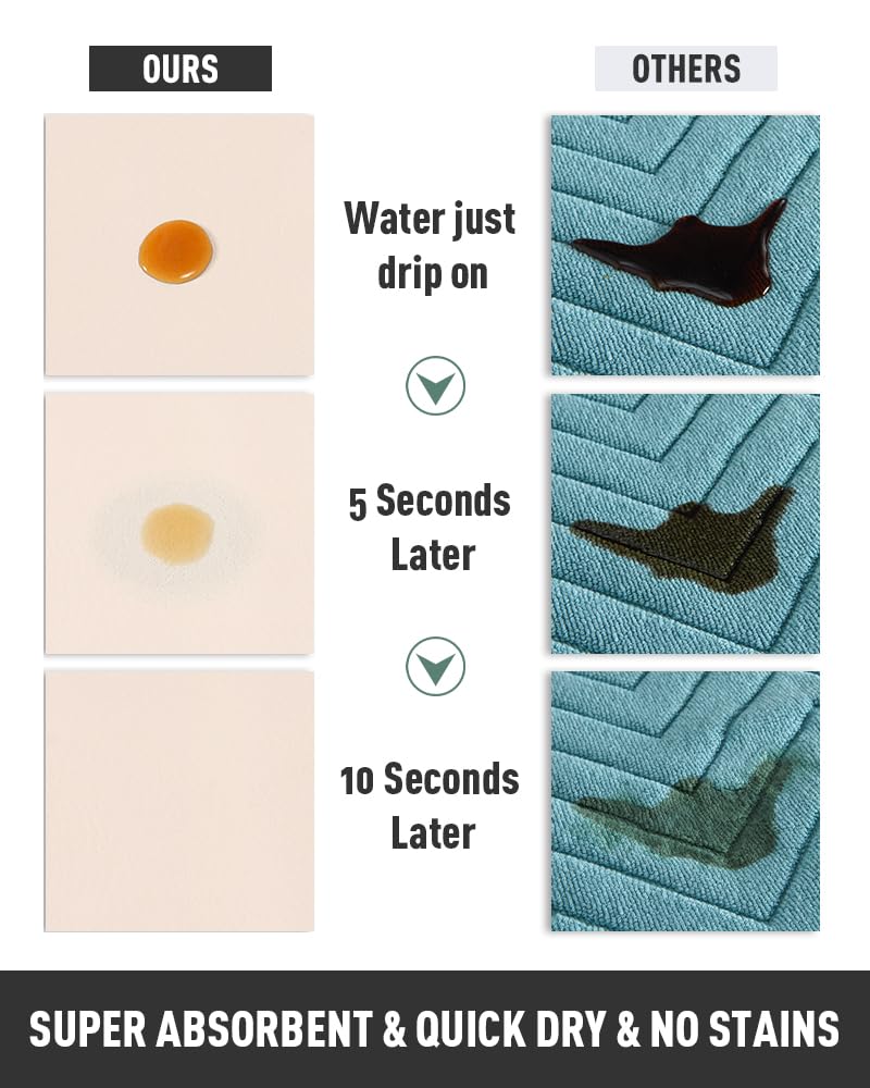 PADOOR - No Stains Bathroom Runner Rug - Bath Mats for Bathroom Non Slip - Super Absorbent Bath Floor Mat Quick Dry Diatomaceous Earth Bath Rug - Large Bathmat - 17'' x47'' - 7DAY'S