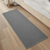 PADOOR Non - Slip Bath Mat With Rubber - Backing, Braided Absorbent Machine Washable Thin Rug for Bathroom Floor, Quick Dry, Fits Under Door, 17''x24'' Beige - 7DAY'S