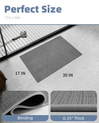 PADOOR Non - Slip Bath Mat With Rubber - Backing, Braided Absorbent Machine Washable Thin Rug for Bathroom Floor, Quick Dry, Fits Under Door, 17''x24'' Beige - 7DAY'S