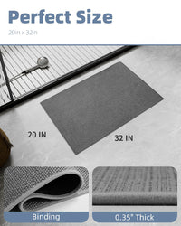 PADOOR Non - Slip Bath Mat With Rubber - Backing, Braided Absorbent Machine Washable Thin Rug for Bathroom Floor, Quick Dry, Fits Under Door, 17''x24'' Beige - 7DAY'S