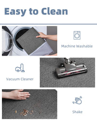 PADOOR Non - Slip Bath Mat With Rubber - Backing, Braided Absorbent Machine Washable Thin Rug for Bathroom Floor, Quick Dry, Fits Under Door, 17''x24'' Beige - 7DAY'S