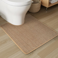 PADOOR Non - Slip Bath Mat With Rubber - Backing, Braided Absorbent Machine Washable Thin Rug for Bathroom Floor, Quick Dry, Fits Under Door, 17''x24'' Beige - 7DAY'S