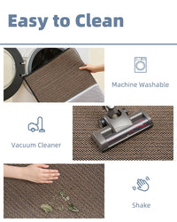 PADOOR Non - Slip Bath Mat With Rubber - Backing, Braided Absorbent Machine Washable Thin Rug for Bathroom Floor, Quick Dry, Fits Under Door, 17''x24'' Beige - 7DAY'S