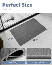 PADOOR Non - Slip Bath Mat With Rubber - Backing, Braided Absorbent Machine Washable Thin Rug for Bathroom Floor, Quick Dry, Fits Under Door, 17''x24'' Beige - 7DAY'S
