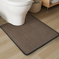 PADOOR Non - Slip Bath Mat With Rubber - Backing, Braided Absorbent Machine Washable Thin Rug for Bathroom Floor, Quick Dry, Fits Under Door, 17''x24'' Beige - 7DAY'S