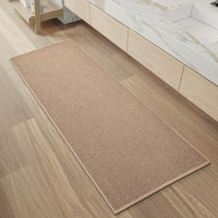 PADOOR Non - Slip Bath Mat With Rubber - Backing, Braided Absorbent Machine Washable Thin Rug for Bathroom Floor, Quick Dry, Fits Under Door, 17''x24'' Beige - 7DAY'S