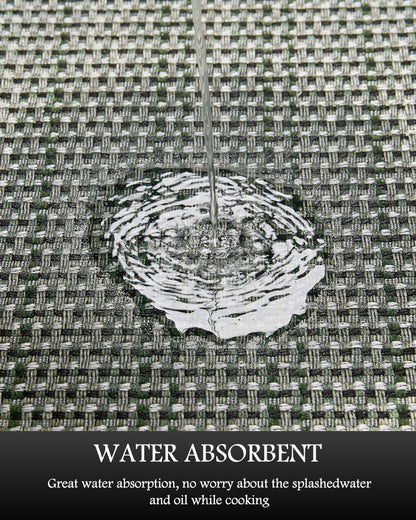 PADOOR Non Slip Kitchen Rugs Sets of 2 - Extra Large 2.5'x6' + 20"x32" Runner Rugs for Kitchen Floor Non Skid Washable, Absorbent Kitchen Mat for in Front of Sink 2 Piece Grey - 7DAY'S