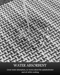 PADOOR Non Slip Kitchen Rugs Sets of 2 - Extra Large 2.5'x6' + 20"x32" Runner Rugs for Kitchen Floor Non Skid Washable, Absorbent Kitchen Mat for in Front of Sink 2 Piece Grey - 7DAY'S