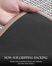 PADOOR Non Slip Kitchen Rugs Sets of 2 - Extra Large 2.5'x6' + 20"x32" Runner Rugs for Kitchen Floor Non Skid Washable, Absorbent Kitchen Mat for in Front of Sink 2 Piece Grey - 7DAY'S