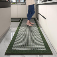 PADOOR Non Slip Kitchen Rugs Sets of 2 - Extra Large 2.5'x6' + 20"x32" Runner Rugs for Kitchen Floor Non Skid Washable, Absorbent Kitchen Mat for in Front of Sink 2 Piece Grey - 7DAY'S