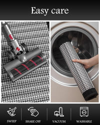 PADOOR Non Slip Kitchen Rugs Sets of 2 - Extra Large 2.5'x6' + 20"x32" Runner Rugs for Kitchen Floor Non Skid Washable, Absorbent Kitchen Mat for in Front of Sink 2 Piece Grey - 7DAY'S