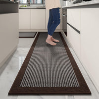 PADOOR Non Slip Kitchen Rugs Sets of 2 - Extra Large 2.5'x6' + 20"x32" Runner Rugs for Kitchen Floor Non Skid Washable, Absorbent Kitchen Mat for in Front of Sink 2 Piece Grey - 7DAY'S