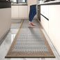 PADOOR Non Slip Kitchen Rugs Sets of 2 - Extra Large 2.5'x6' + 20"x32" Runner Rugs for Kitchen Floor Non Skid Washable, Absorbent Kitchen Mat for in Front of Sink 2 Piece Grey - 7DAY'S