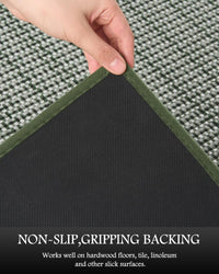 PADOOR Non Slip Kitchen Rugs Sets of 2 - Extra Large 2.5'x6' + 20"x32" Runner Rugs for Kitchen Floor Non Skid Washable, Absorbent Kitchen Mat for in Front of Sink 2 Piece Grey - 7DAY'S
