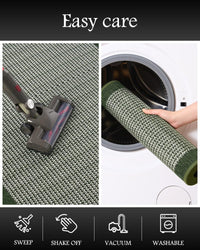 PADOOR Non Slip Kitchen Rugs Sets of 2 - Extra Large 2.5'x6' + 20"x32" Runner Rugs for Kitchen Floor Non Skid Washable, Absorbent Kitchen Mat for in Front of Sink 2 Piece Grey - 7DAY'S