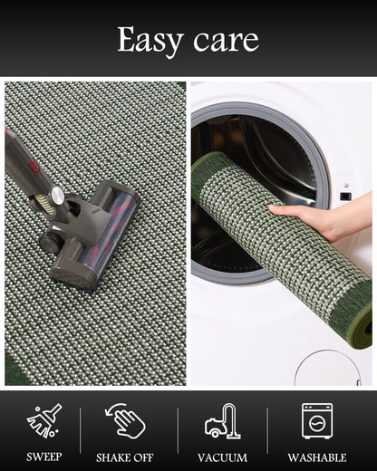 PADOOR Non Slip Kitchen Rugs Sets of 2 - Extra Large 2.5'x6' + 20"x32" Runner Rugs for Kitchen Floor Non Skid Washable, Absorbent Kitchen Mat for in Front of Sink 2 Piece Grey - 7DAY'S