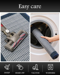 PADOOR Non Slip Kitchen Rugs Sets of 2 - Extra Large 2.5'x6' + 20"x32" Runner Rugs for Kitchen Floor Non Skid Washable, Absorbent Kitchen Mat for in Front of Sink 2 Piece Grey - 7DAY'S