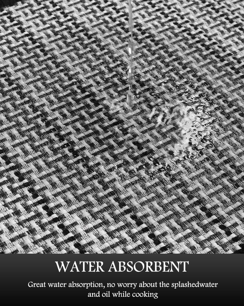 PADOOR Non Slip Kitchen Rugs Sets of 2 - Extra Large 2.5'x6' + 20"x32" Runner Rugs for Kitchen Floor Non Skid Washable, Absorbent Kitchen Mat for in Front of Sink 2 Piece Grey - 7DAY'S