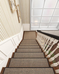 PADOOR Non Slip Stair - Treads,Rubber Backing Stair - Runners for Wooden Steps,15PCS Residue Free Carpet Stair Treads for Kids and Dogs 8"x30" Beige - 7DAY'S