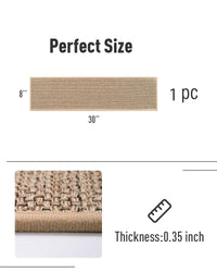 PADOOR Non Slip Stair - Treads,Rubber Backing Stair - Runners for Wooden Steps,15PCS Residue Free Carpet Stair Treads for Kids and Dogs 8"x30" Beige - 7DAY'S