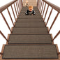 PADOOR Non Slip Stair - Treads,Rubber Backing Stair - Runners for Wooden Steps,15PCS Residue Free Carpet Stair Treads for Kids and Dogs 8"x30" Beige - 7DAY'S