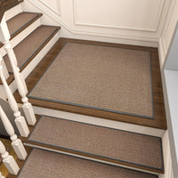 PADOOR Non Slip Stair - Treads,Rubber Backing Stair - Runners for Wooden Steps,15PCS Residue Free Carpet Stair Treads for Kids and Dogs 8"x30" Beige - 7DAY'S