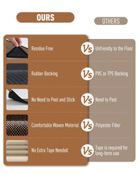 PADOOR Non Slip Stair - Treads,Rubber Backing Stair - Runners for Wooden Steps,15PCS Residue Free Carpet Stair Treads for Kids and Dogs 8"x30" Beige - 7DAY'S