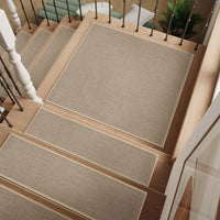 PADOOR Stair - Treads Non Slip 15PCS, Stair Treads for Wooden Steps Rubber Backing Indoor, Carpet Stair Treads Residue Free, Stair Runner Durable Stair - Carpet Treads for Kids and Dogs 8"x30" Beige - 7DAY'S