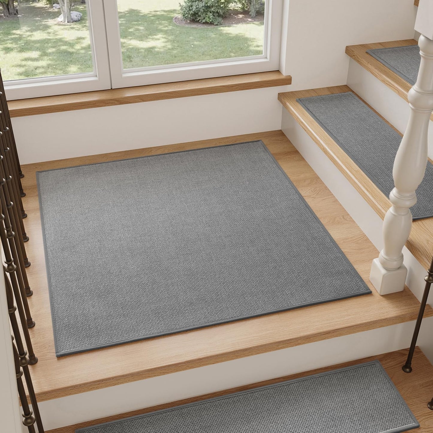PADOOR Stair - Treads Non Slip 15PCS, Stair Treads for Wooden Steps Rubber Backing Indoor, Carpet Stair Treads Residue Free, Stair Runner Durable Stair - Carpet Treads for Kids and Dogs 8"x30" Beige - 7DAY'S