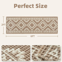PADOOR - Waffle Bath Mat 24"x36" - Super Absorbent Bath Mats for Bathroom, Machine Washable Non Slip Bathroom Rug with Tassels, Soft Bathroom Mat for Laundry Room, Bedroom, Brown & Cream, 2'x 3' - 7DAY'S