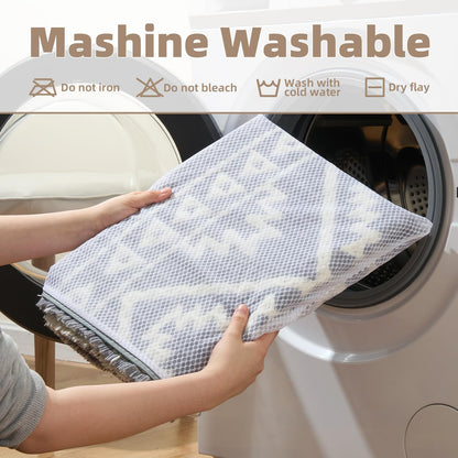 PADOOR - Waffle Bath Mat 24"x36" - Super Absorbent Bath Mats for Bathroom, Machine Washable Non Slip Bathroom Rug with Tassels, Soft Bathroom Mat for Laundry Room, Bedroom, Brown & Cream, 2'x 3' - 7DAY'S
