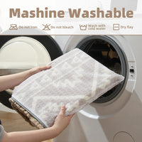 PADOOR - Waffle Bath Mat 24"x36" - Super Absorbent Bath Mats for Bathroom, Machine Washable Non Slip Bathroom Rug with Tassels, Soft Bathroom Mat for Laundry Room, Bedroom, Brown & Cream, 2'x 3' - 7DAY'S