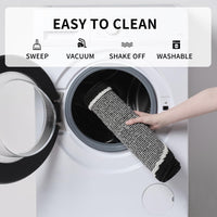 PADOOR Washable Kitchen Mats Set Black - 7DAY'S