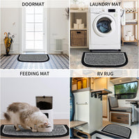 PADOOR Washable Kitchen Mats Set Black - 7DAY'S