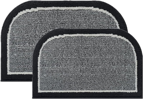 PADOOR Washable Kitchen Mats Set Black