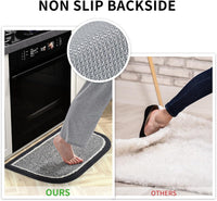 PADOOR Washable Kitchen Mats Set Black - 7DAY'S