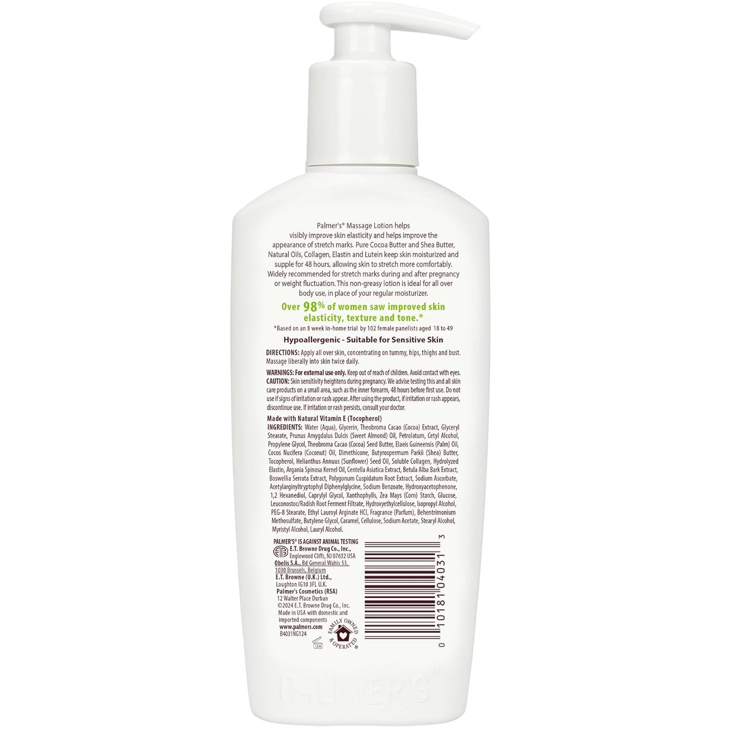 Palmer's Cocoa Butter Formula Massage Lotion For Stretch Marks, Pregnancy Skin Care, Belly Cream with Collagen, Elastin, Argan OIl and Shea Butter, 8.5 Ounces - 7DAY'S
