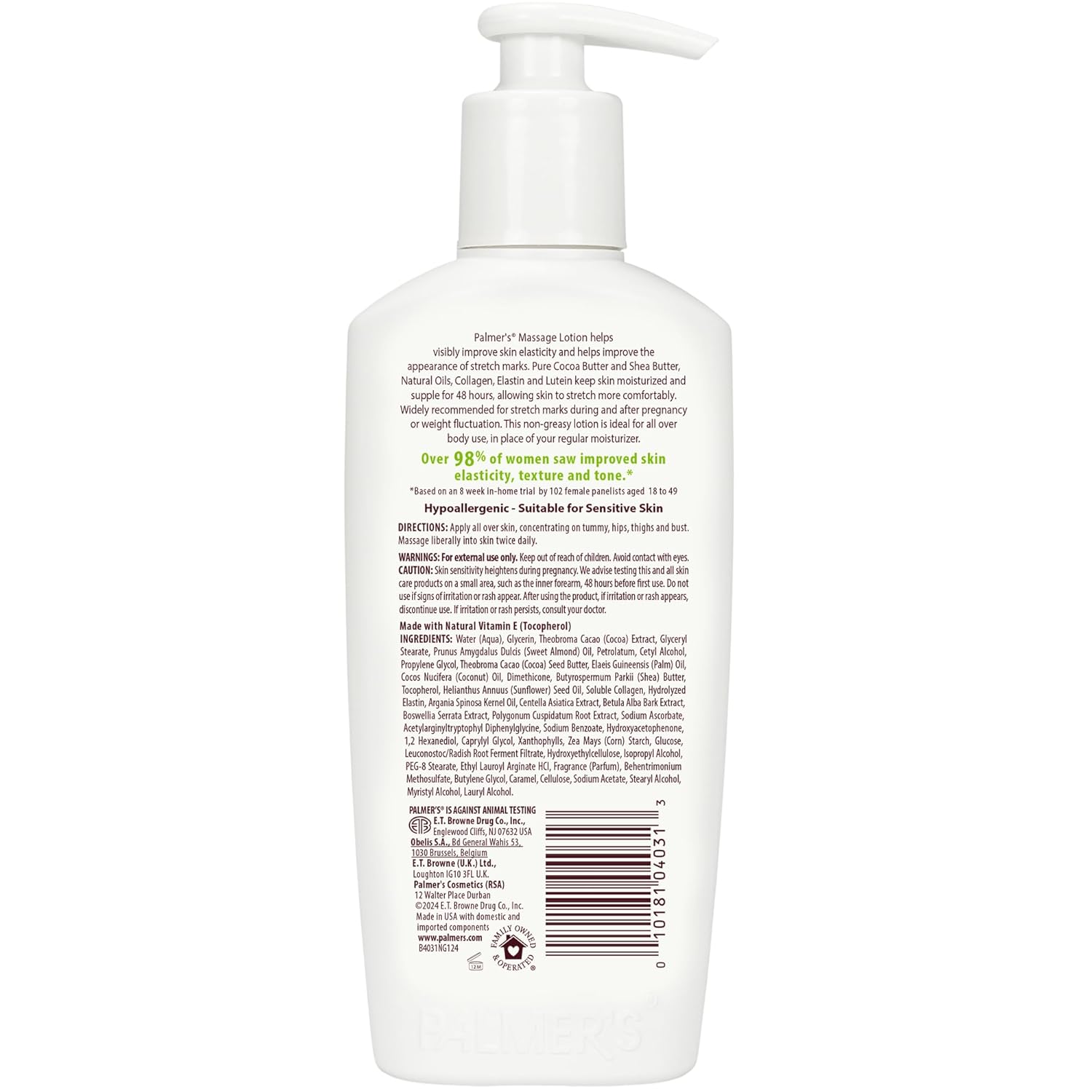 Palmer's Cocoa Butter Formula Massage Lotion For Stretch Marks, Pregnancy Skin Care, Belly Cream with Collagen, Elastin, Argan OIl and Shea Butter, 8.5 Ounces - 7DAY'S