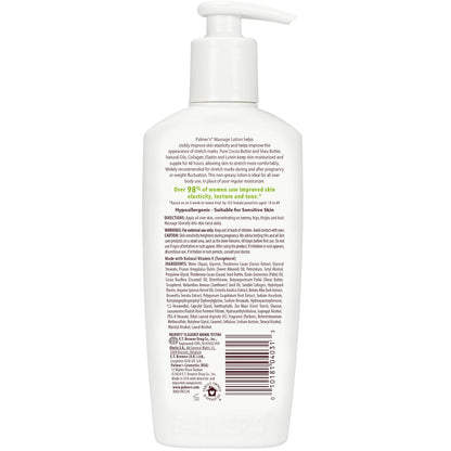 Palmer's Cocoa Butter Formula Massage Lotion For Stretch Marks, Pregnancy Skin Care, Belly Cream with Collagen, Elastin, Argan OIl and Shea Butter, 8.5 Ounces - 7DAY'S