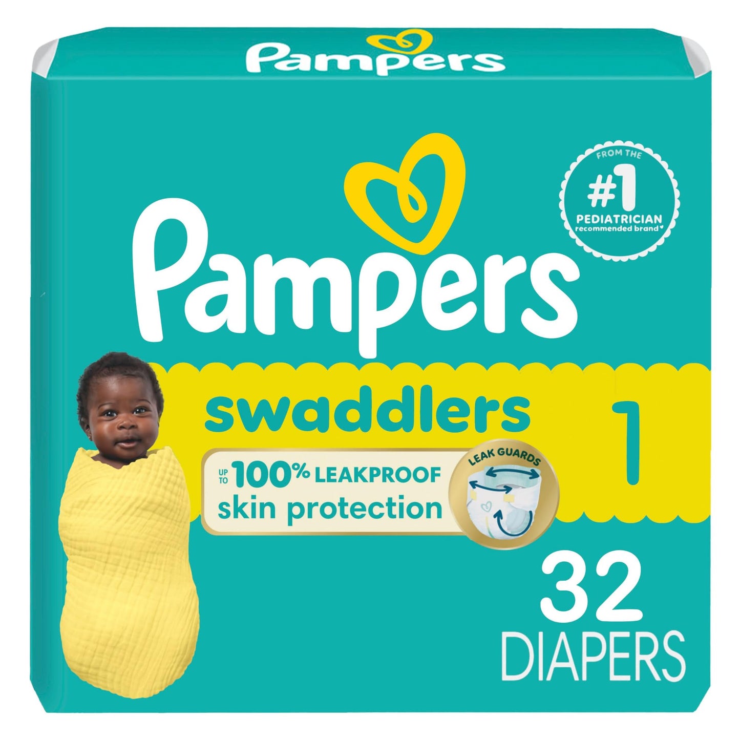 Pampers Baby Diapers - Swaddlers - Size 5, 132 Count, Ultra Absorbent Disposable Infant Diaper - 7DAY'S