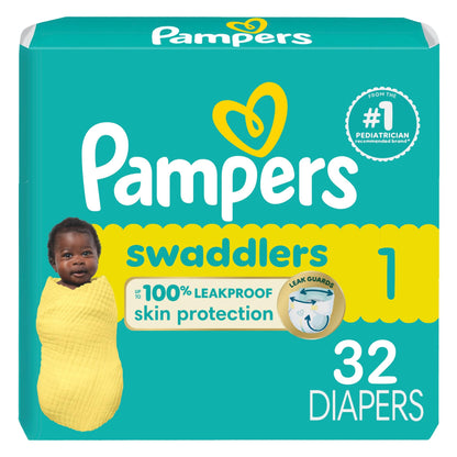 Pampers Baby Diapers - Swaddlers - Size 5, 132 Count, Ultra Absorbent Disposable Infant Diaper - 7DAY'S