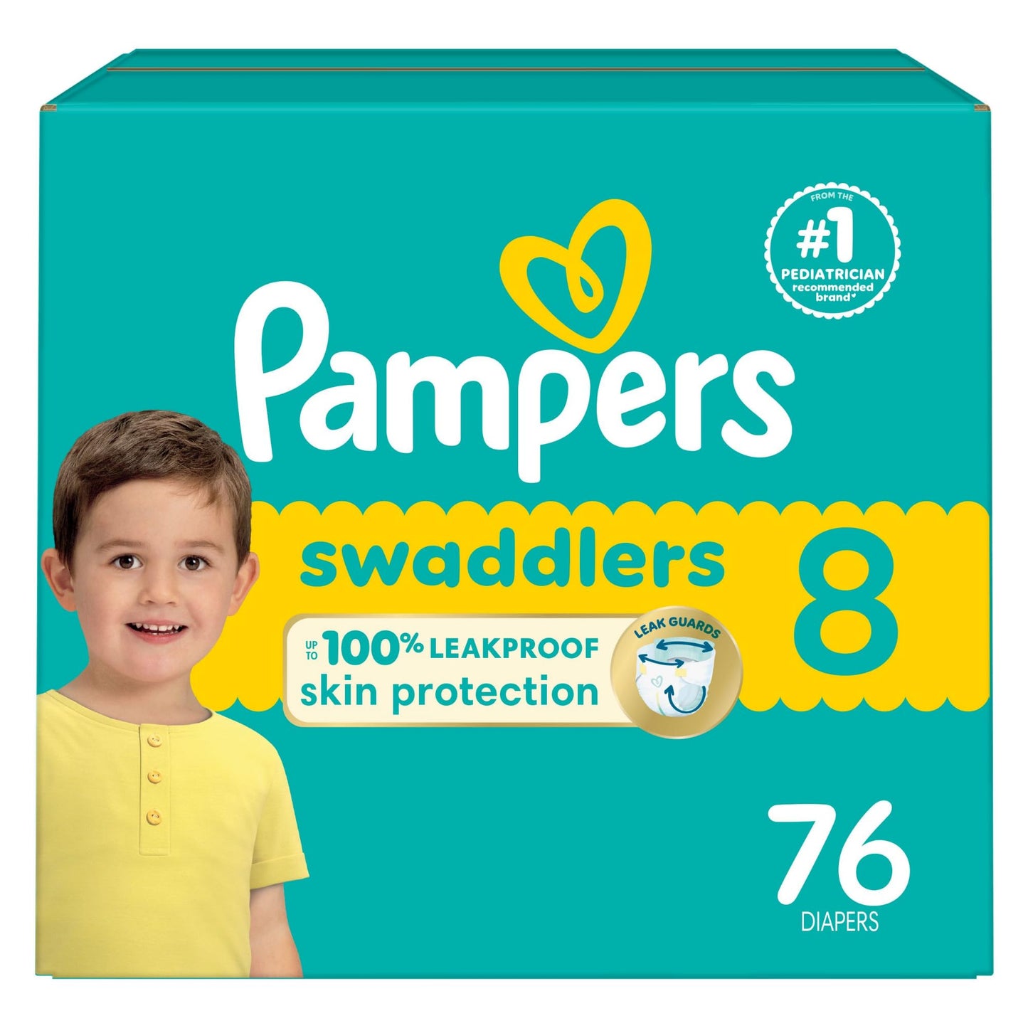 Pampers Baby Diapers - Swaddlers - Size 5, 132 Count, Ultra Absorbent Disposable Infant Diaper - 7DAY'S