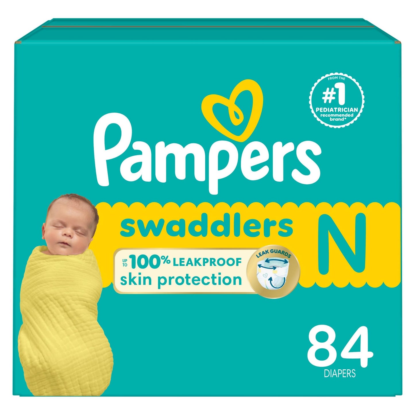 Pampers Baby Diapers - Swaddlers - Size 5, 132 Count, Ultra Absorbent Disposable Infant Diaper - 7DAY'S