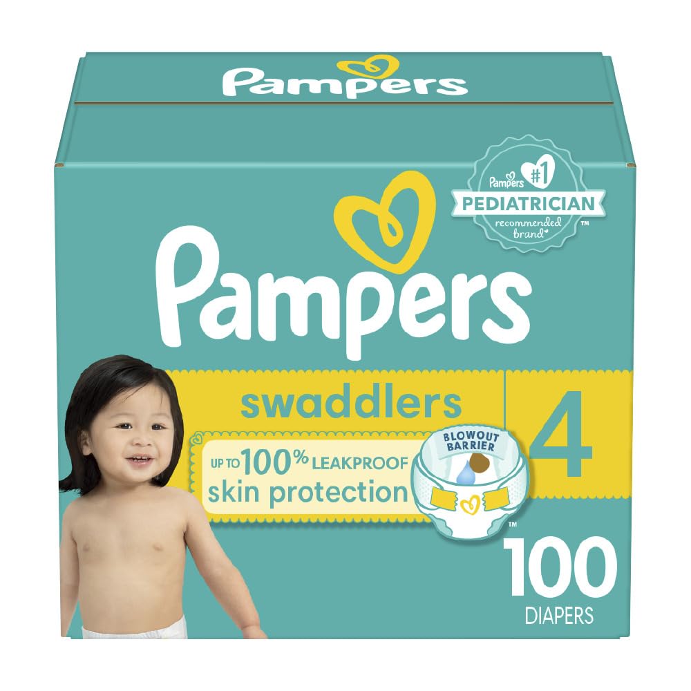 Pampers Baby Diapers - Swaddlers - Size 5, 132 Count, Ultra Absorbent Disposable Infant Diaper - 7DAY'S