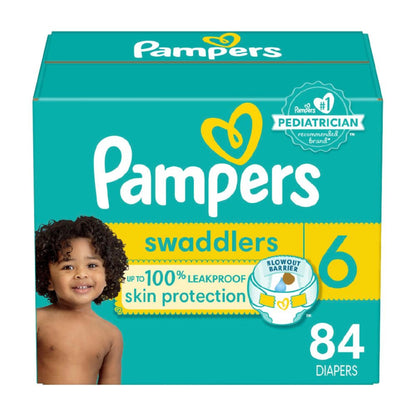 Pampers Baby Diapers - Swaddlers - Size 5, 132 Count, Ultra Absorbent Disposable Infant Diaper - 7DAY'S