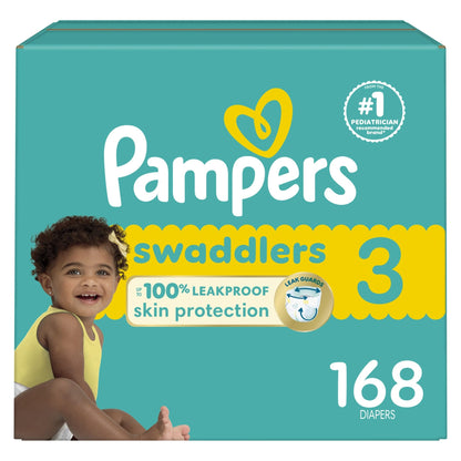 Pampers Baby Diapers - Swaddlers - Size 5, 132 Count, Ultra Absorbent Disposable Infant Diaper - 7DAY'S