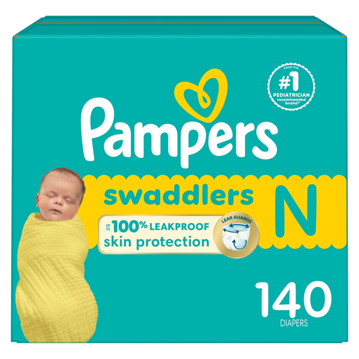 Pampers Baby Diapers - Swaddlers - Size 5, 132 Count, Ultra Absorbent Disposable Infant Diaper - 7DAY'S