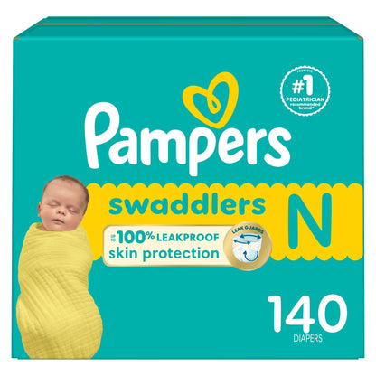 Pampers Baby Diapers - Swaddlers - Size 5, 132 Count, Ultra Absorbent Disposable Infant Diaper - 7DAY'S
