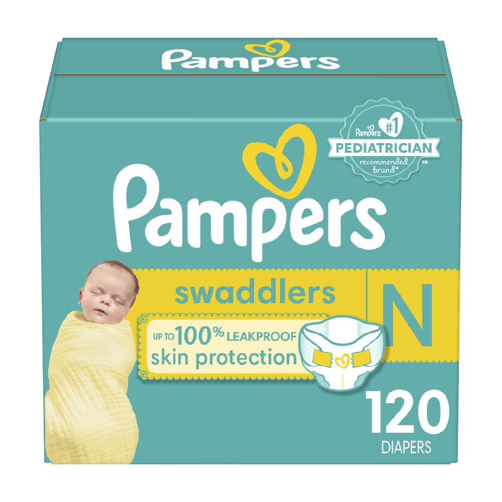 Pampers Baby Diapers - Swaddlers - Size 5, 132 Count, Ultra Absorbent Disposable Infant Diaper - 7DAY'S