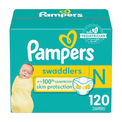 Pampers Baby Diapers - Swaddlers - Size 5, 132 Count, Ultra Absorbent Disposable Infant Diaper - 7DAY'S